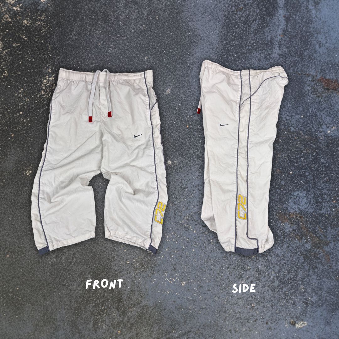 Vintage Y2K Nike Cortez 3/4 Track Pants S Men’s S White Grey Bungee Tabs