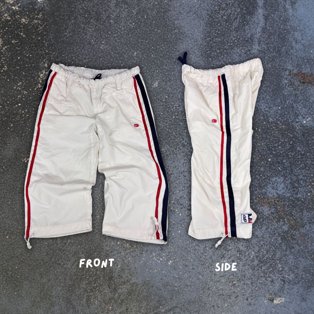 Vintage Y2K Nike Cortez 3/4 Track Pants Men’s M White Blue Red Bungee Tab