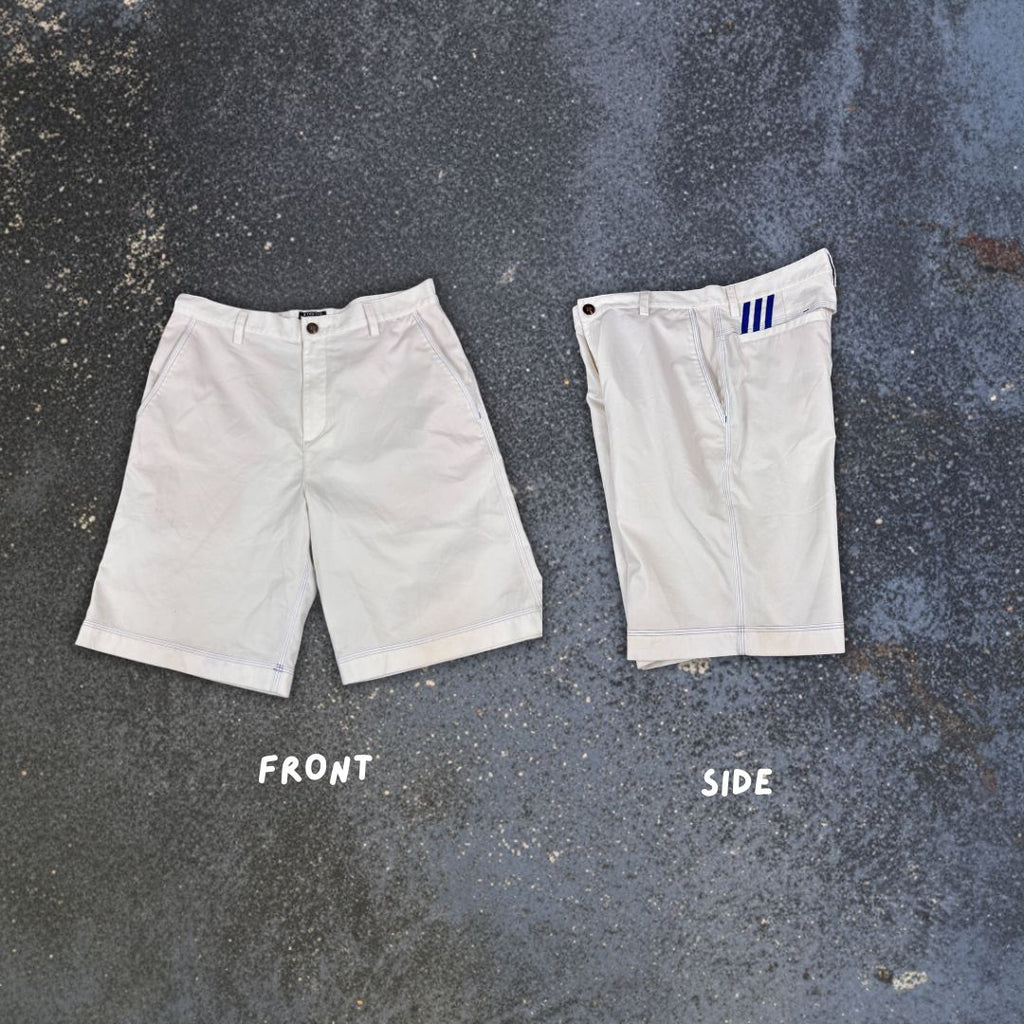Adidas Climacool Golf Shorts Size 32 White Blue Stitching Logo