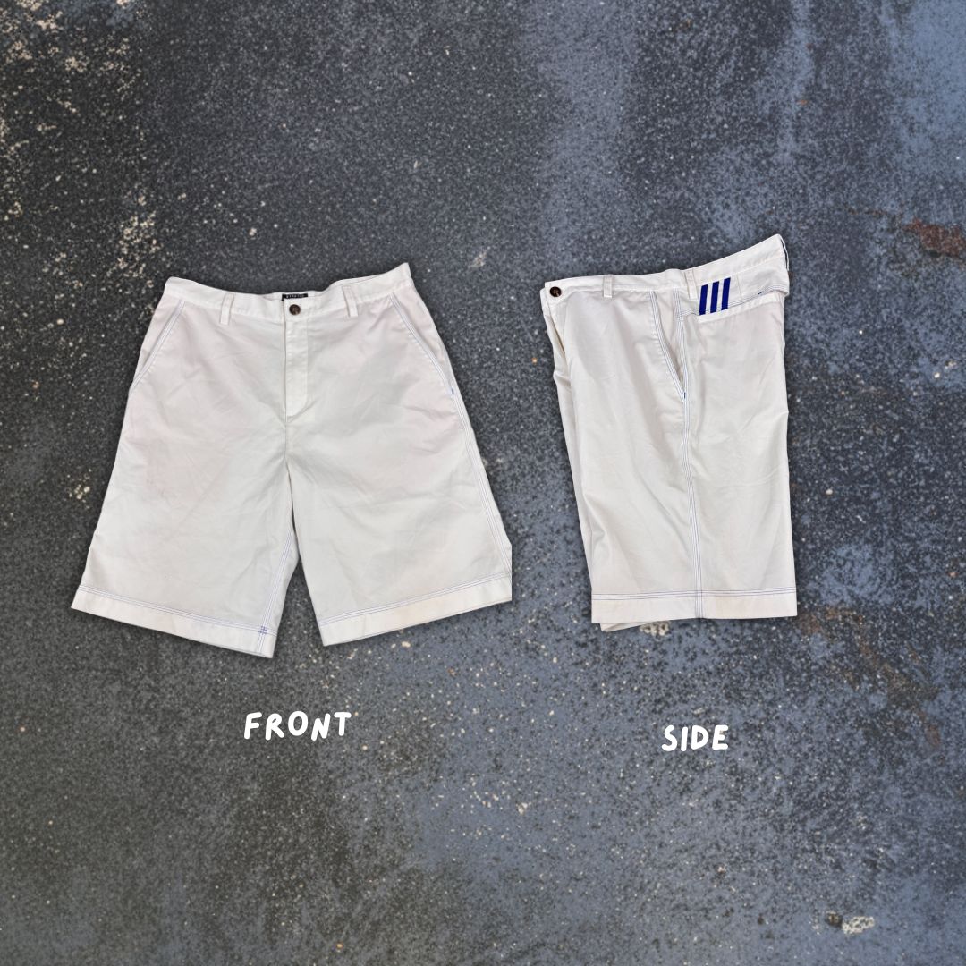 Adidas Climacool Golf Shorts Size 32 White Blue Stitching Logo