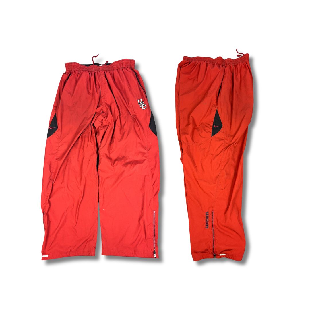 Vintage Y2K Nike Track Pants Men's M Red black swoosh USC baggy joggers Wide Leg