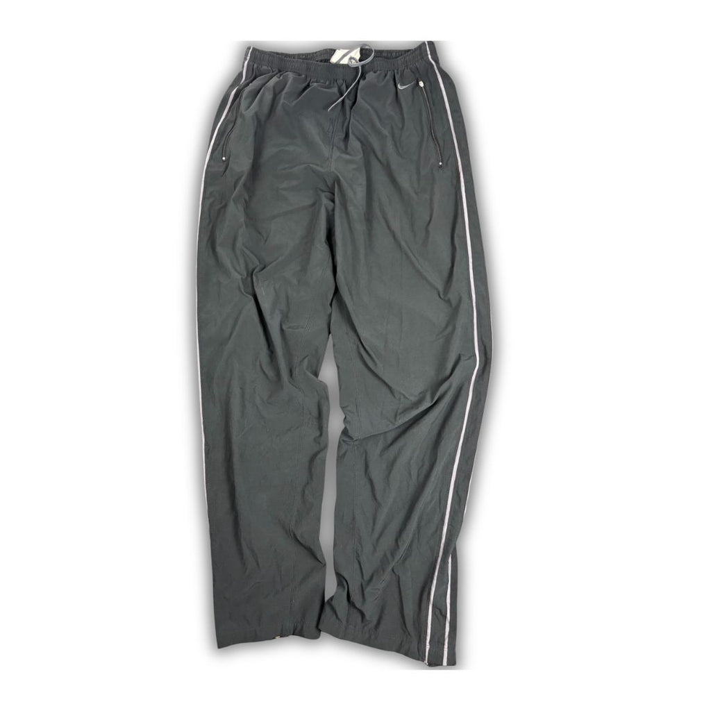 Vintage Y2K Nike FITDRY Track Pants Mens XL Black Grey Swoosh Piping Joggers