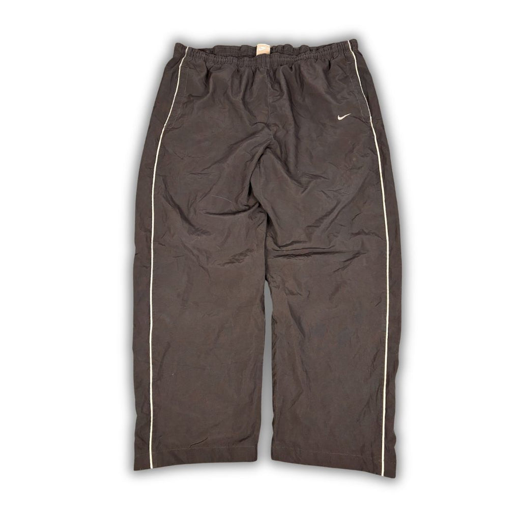 Vintage Y2K Nike Track Pants Men's XL black grey piping baggy joggers Wide Leg