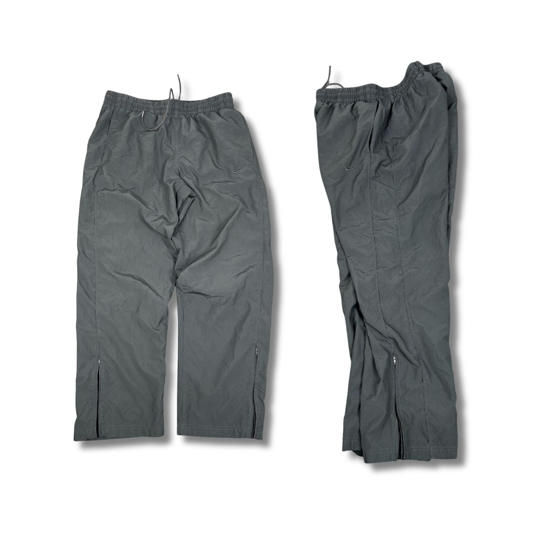 Classic Nike Track Pants Men's XL Double Grey Swoosh Piping Baggy Joggers