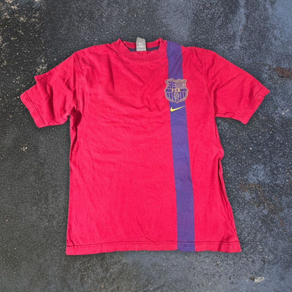 Vintage Y2K Nike FC Barcelona T-Shirt Men’s M Red Crew Neck