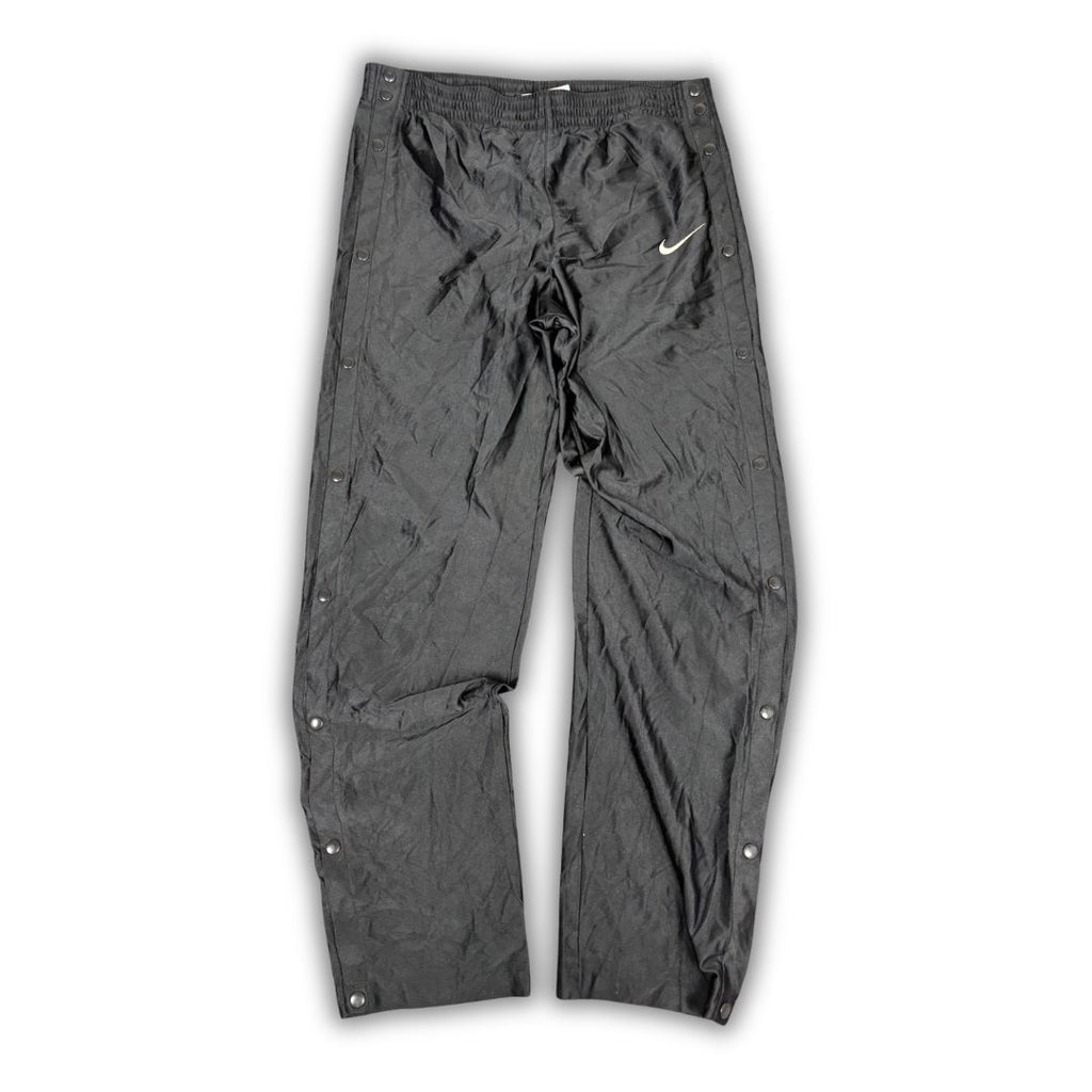 Vintage 90's Nike Track Pants Men's M Black Tear Away Joggers Wide Leg