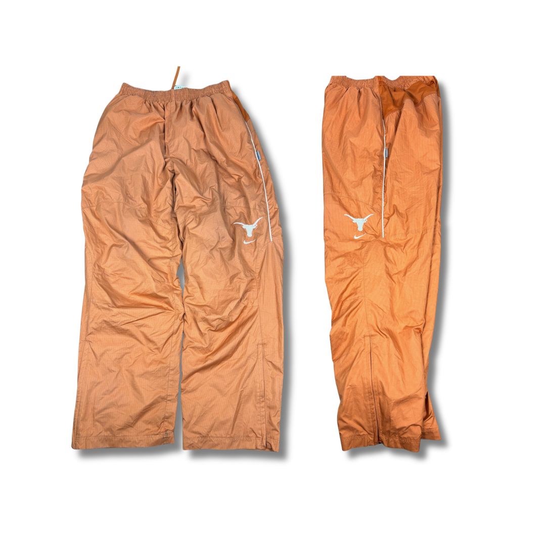 Nike Texas Longhorns Track Pants Men's L Orange White Piping Logo Baggy Joggers