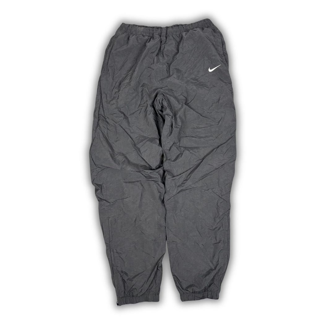 Vintage 90's Nike Track Pants Men's M Black White Swoosh Nylon Joggers