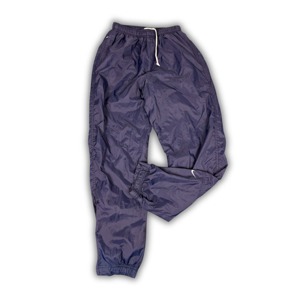 Vintage 90's Nike Track Pants Women's S Navy White Swoosh Joggers Tapered