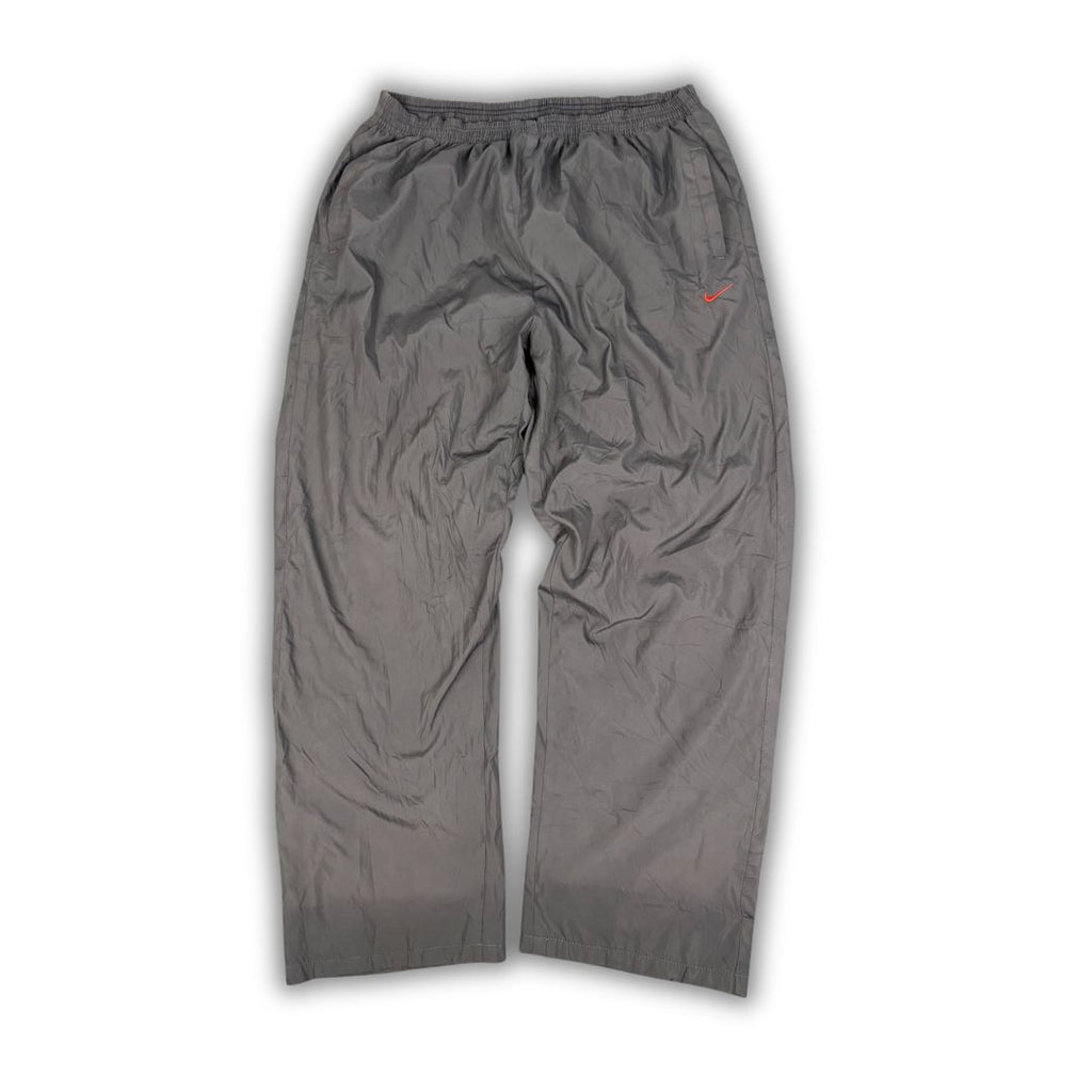 Vintage Y2K Nike Track Pants Men's XL Grey red swoosh baggy joggers Wide Leg