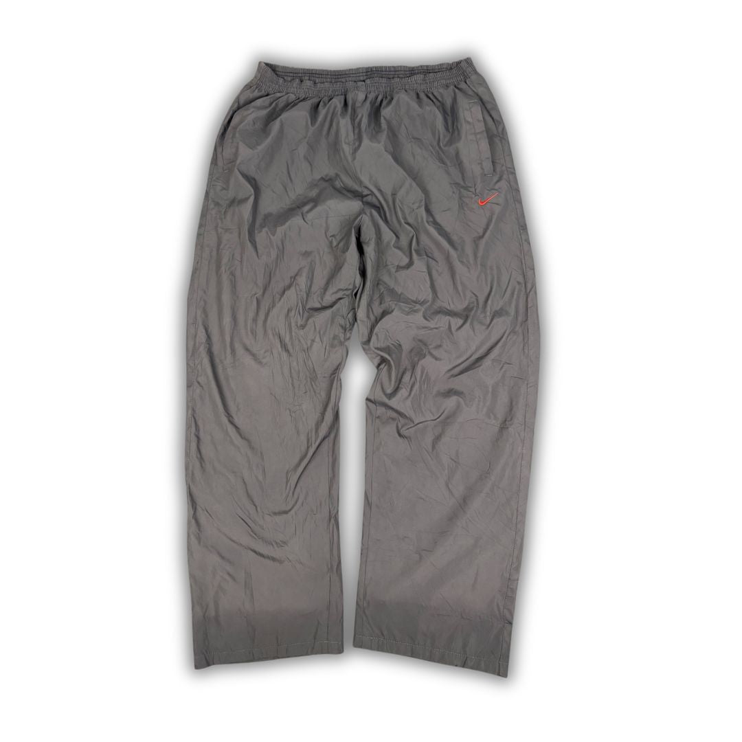 Vintage Y2K Nike Track Pants Men's XL Grey red swoosh baggy joggers Wide Leg