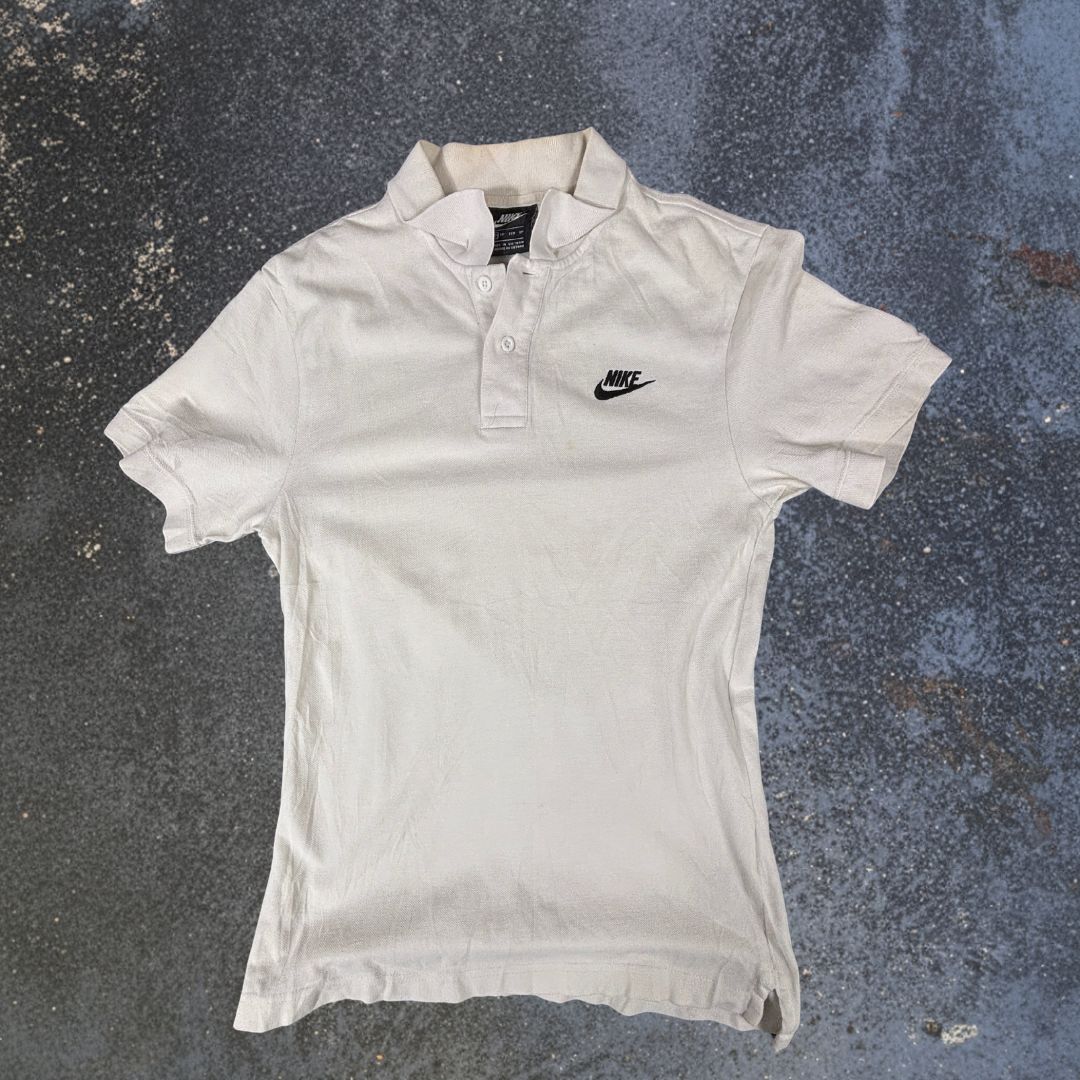 Nike Polo Shirt Women’s XS White Cotton Chest Logo Classic