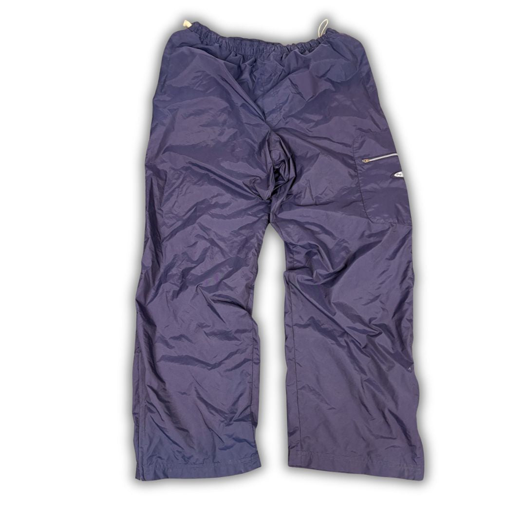 Vintage Y2K Nike Cargo Track Pants Men's XL Navy Super Baggy Joggers Wide Leg