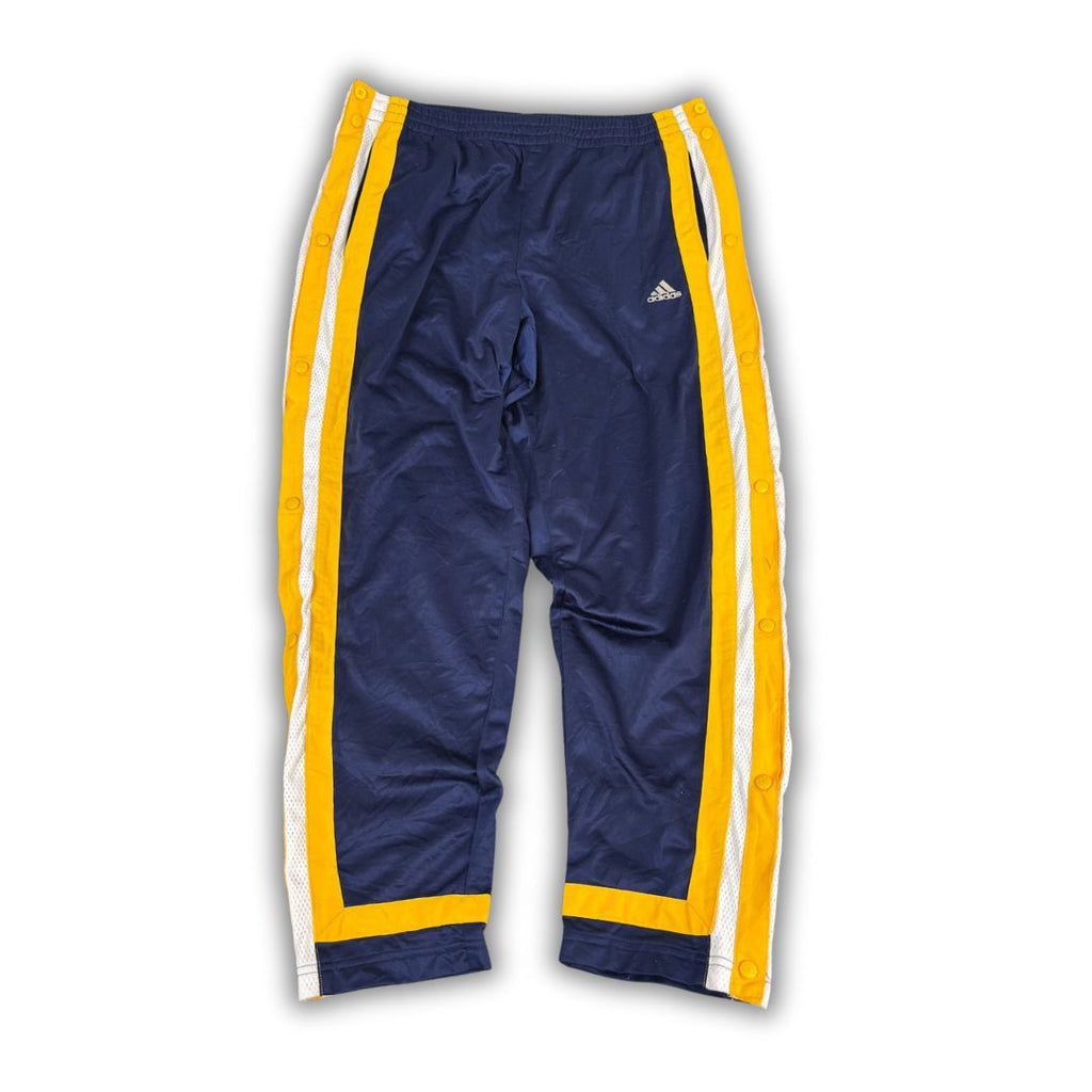 Vintage 90's Adidas Track Pants Men's XL Blue Yellow White Mesh Tear Away Joggers
