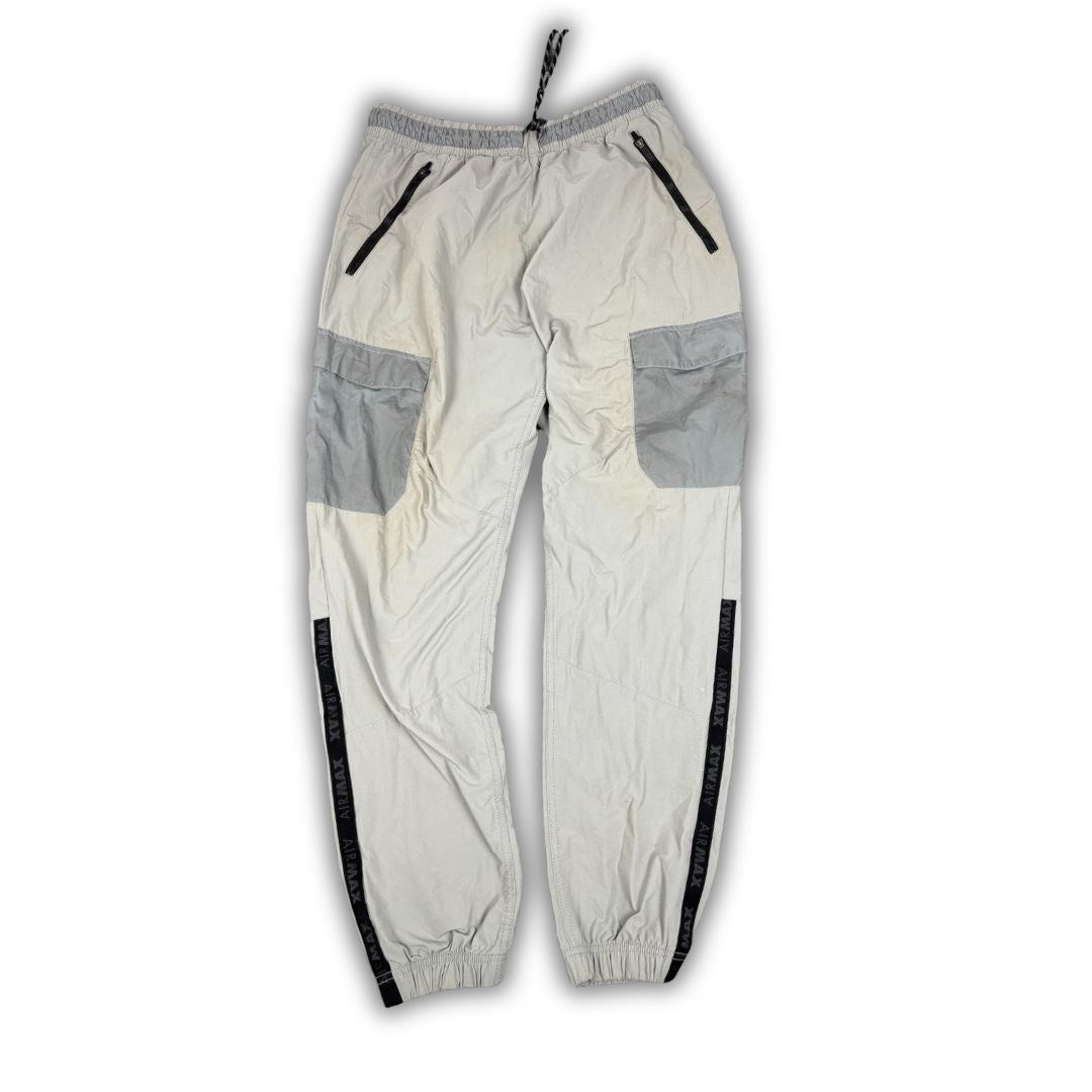 Nike Cargo Track Pants Men's L Grey Black Air Max Hologram Tape Spell Out