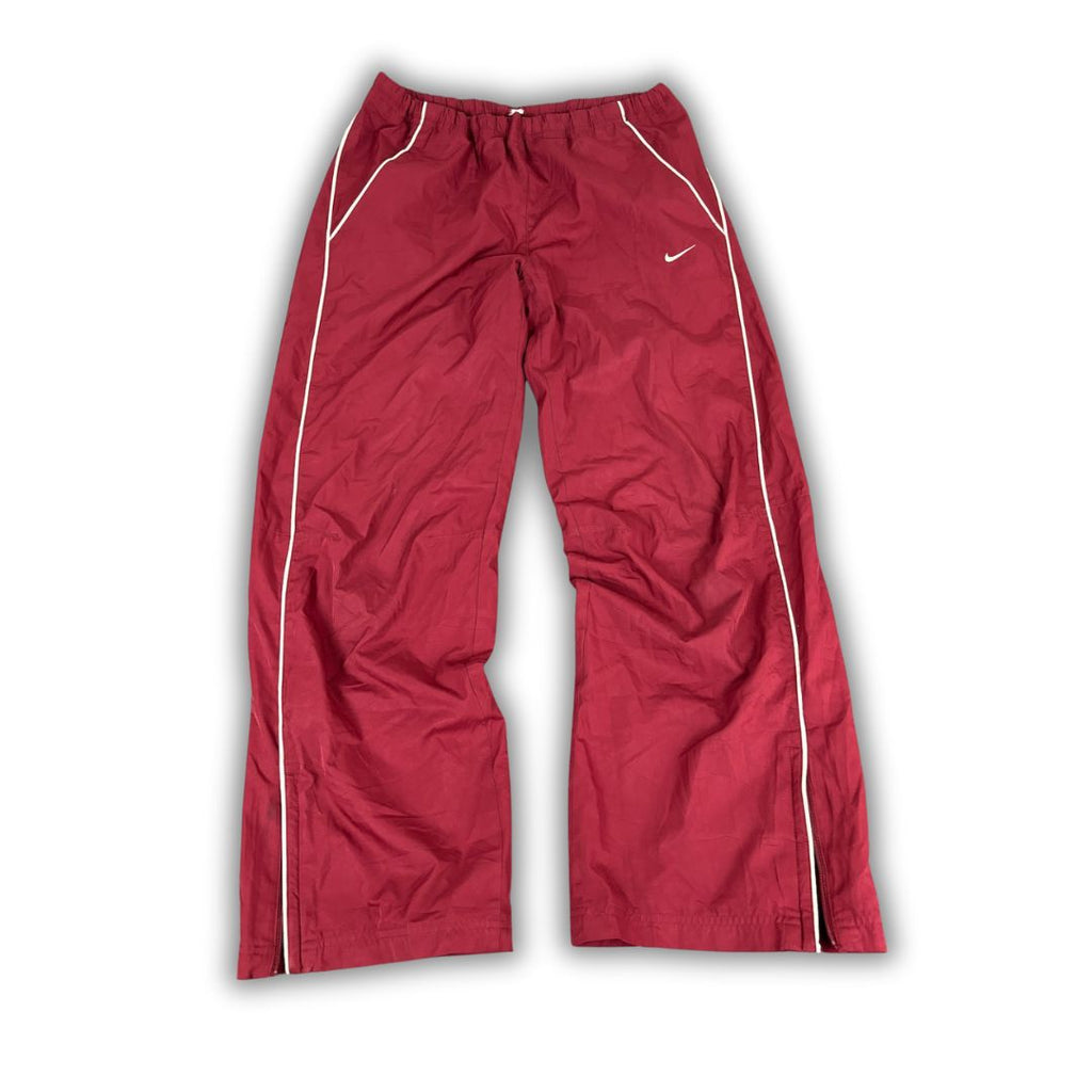 Vintage Y2K Nike Track Pants Women's S Red White Piping Swoosh Joggers Bottoms