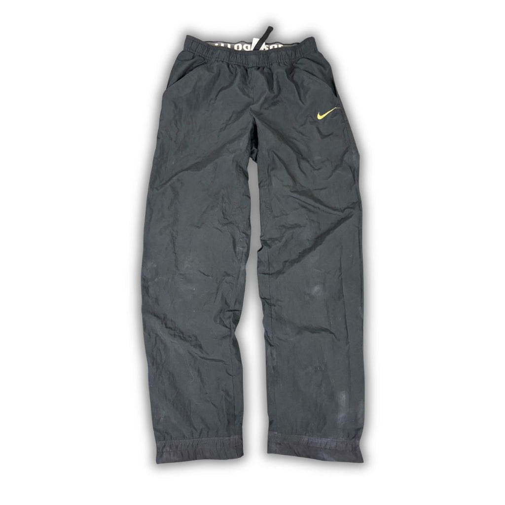 Classic Nike Track Pants Men's S Black Gold Swoosh Dri-fit Joggers Straight Leg