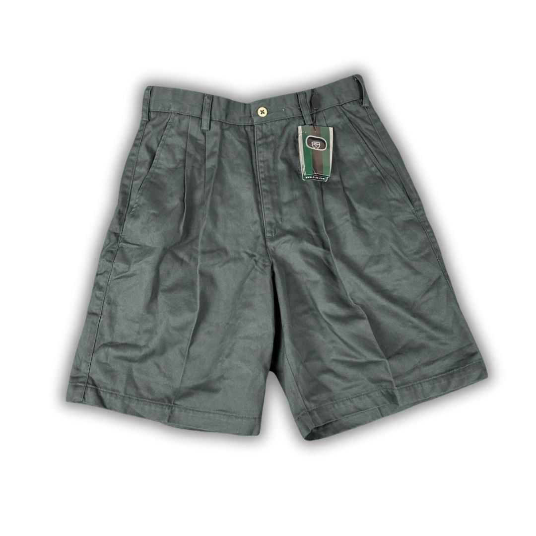 Vintage Y2K Nike Golf Chino Shorts Men's 30 Green Plated NWT Deadstock Wide Leg