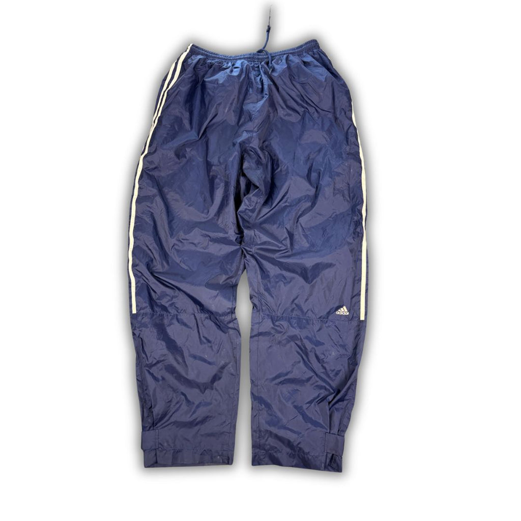 Vintage 90's Addidas Track Pants Men's XL Navy blue white 3 stripe logo baggy joggers