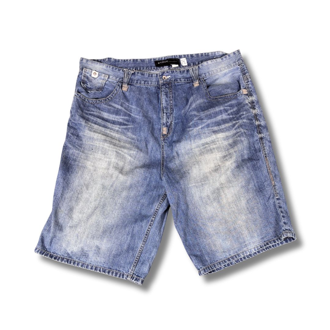 Vintage Y2K Rocawear Denim Shorts Size 48 Blue Light Wash Baggy Oversized Hip Hop