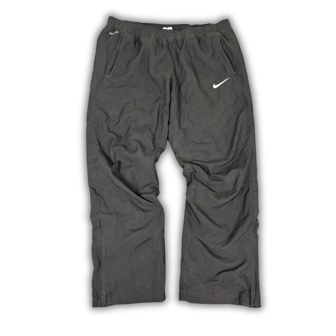 Nike Football Track Pants Men's L Black White Swoosh 7/8 Ankle Length Dr-Fit