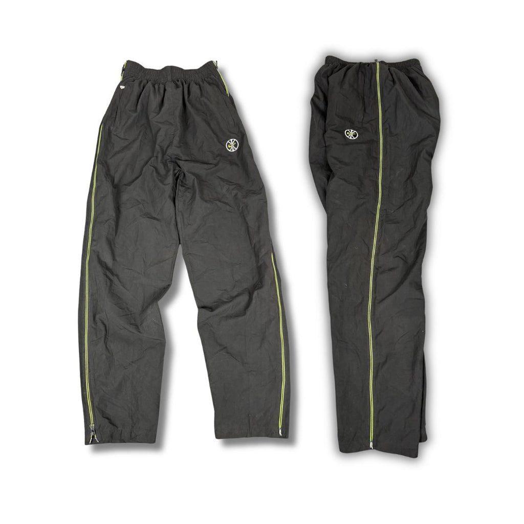 Vintage 90's Nike Track Pants Men's S Black Basketball Full Zip Joggers Wide Leg