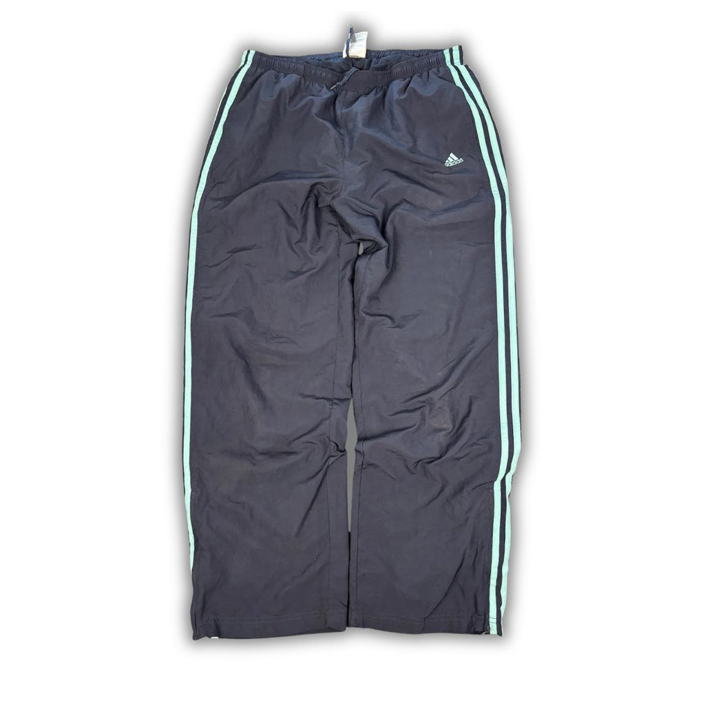 Vintage Y2K Adidas Track Pants Women's L navy blue 3 stripe logo classic joggers
