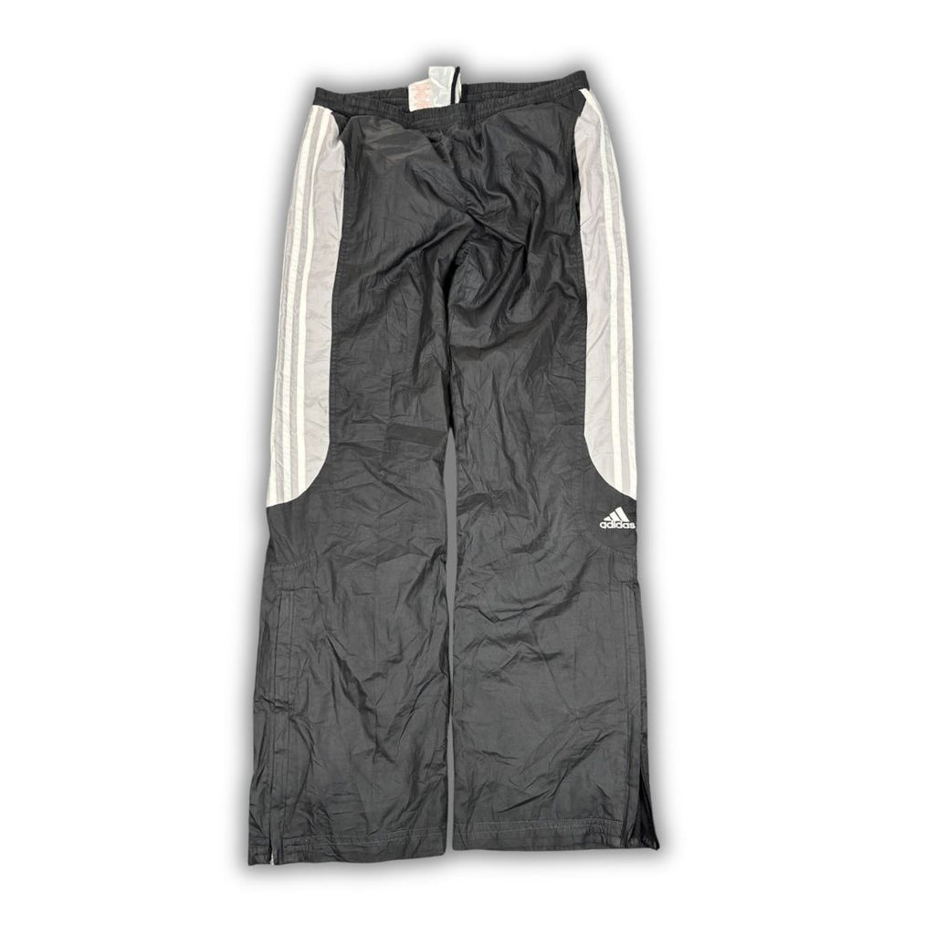 Vintage Y2K Adidas Track Pants Men's S Black White Grey 3 Stripe Logo Joggers