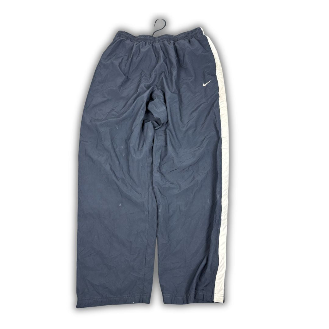 Classic Nike Track Pants Men's XL Navy White Panel Swoosh Baggy Joggers