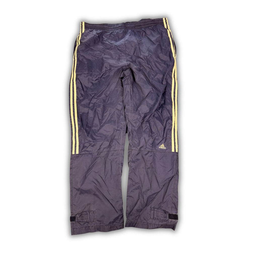 Vintage 90's Adidas Track Pants Men's L Navy blue white 3 stripe logo baggy joggers