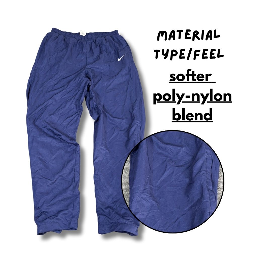 Vintage 90's Nike Track Pants Men's L Blue White Swoosh Classic Joggers