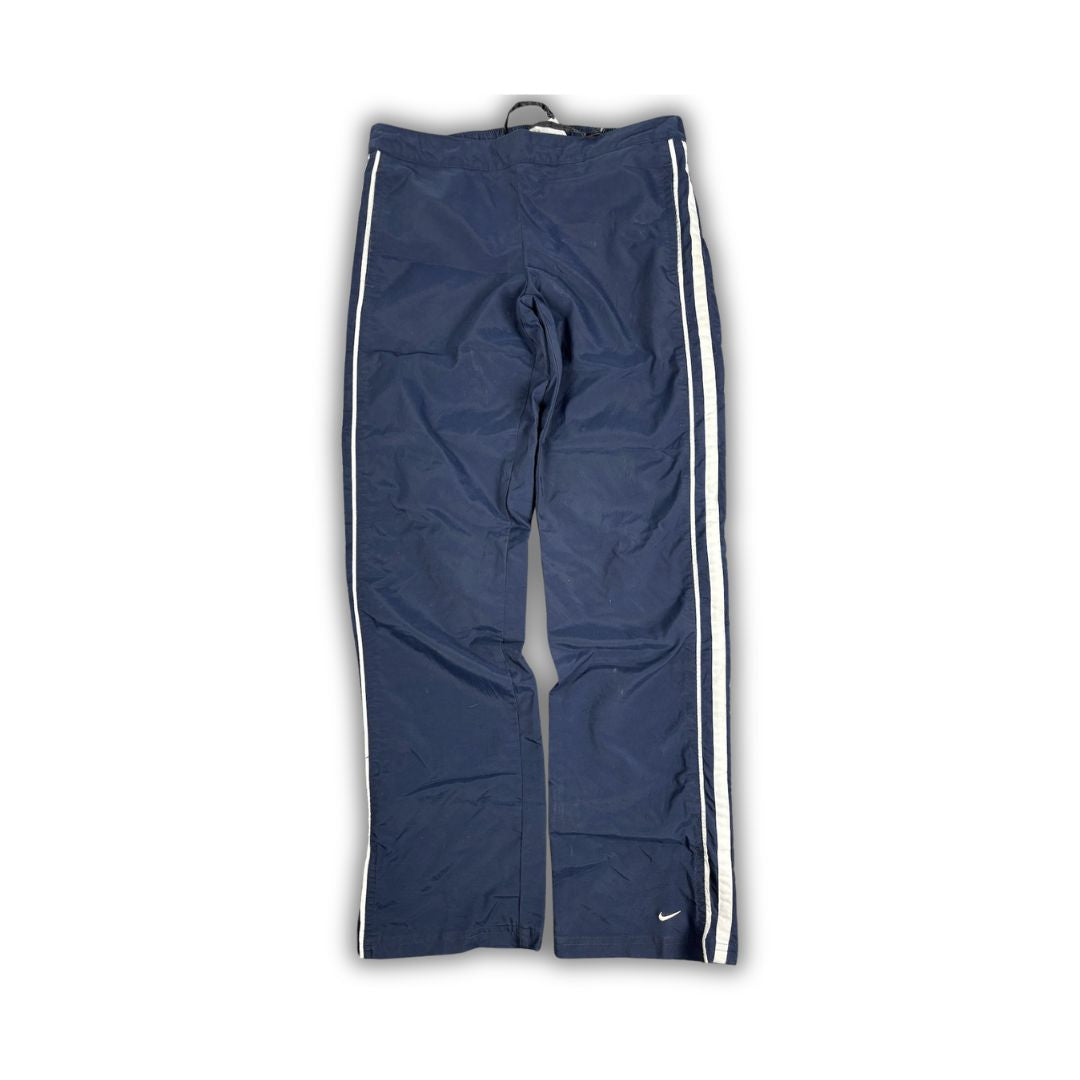 Vintage Y2K Nike Track Pants Womens S Navy White Side Piping Classic Joggers