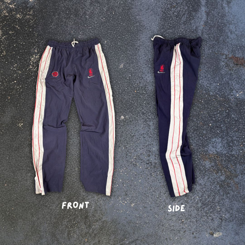 Nike NBA Toronto Raptors Track Pants S Purple Embroidered Logos Straight Leg