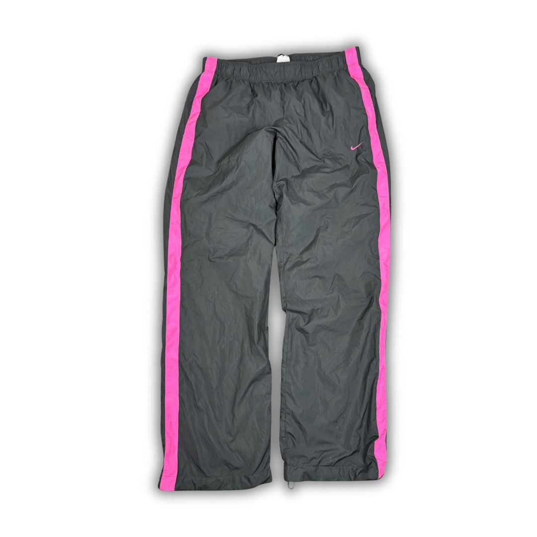 Classic Nike Track Pants Women's M Black Pink Piping Swoosh Joggers