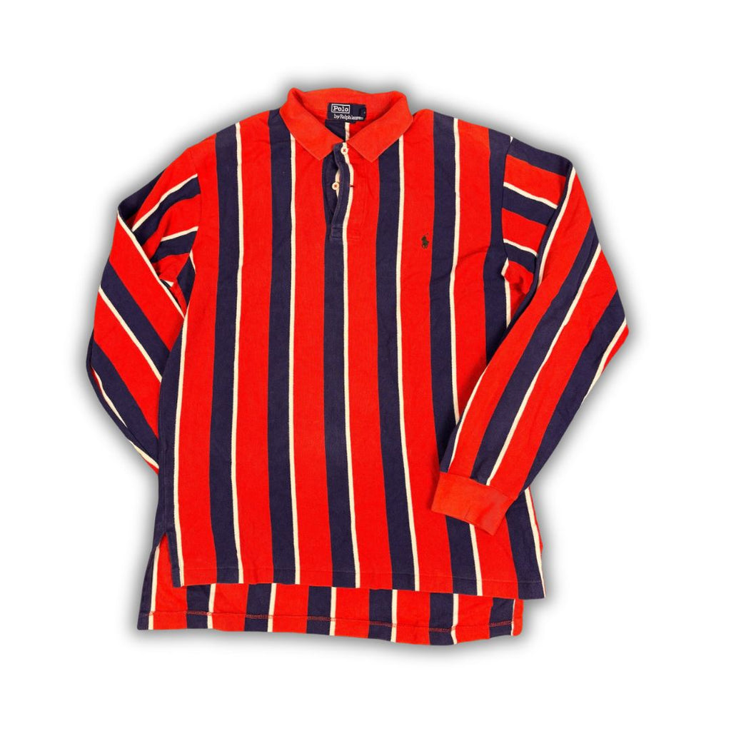 90s ralph lauren downstripe polo