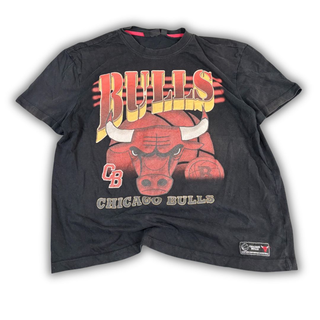 NBA Chicago Bulls T-shirt Men's XL Black Graphic Tee Crew Neck