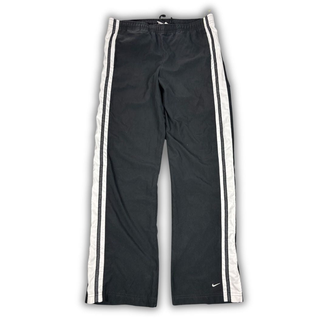Vintage Y2K Nike Track Pants Women's S Black White Panels Ankle Swoosh