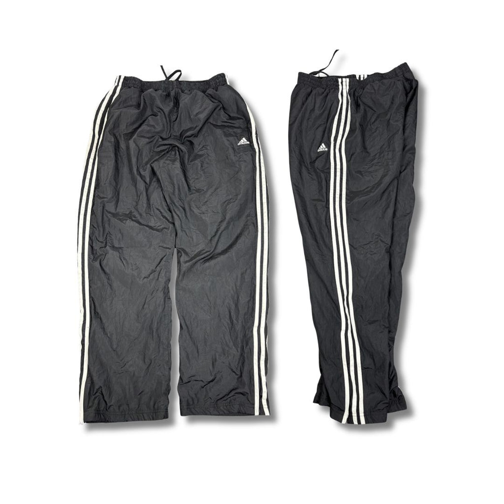 Classic Adidas Track Pants Men's L Black 3 Stripe Logo Joggers