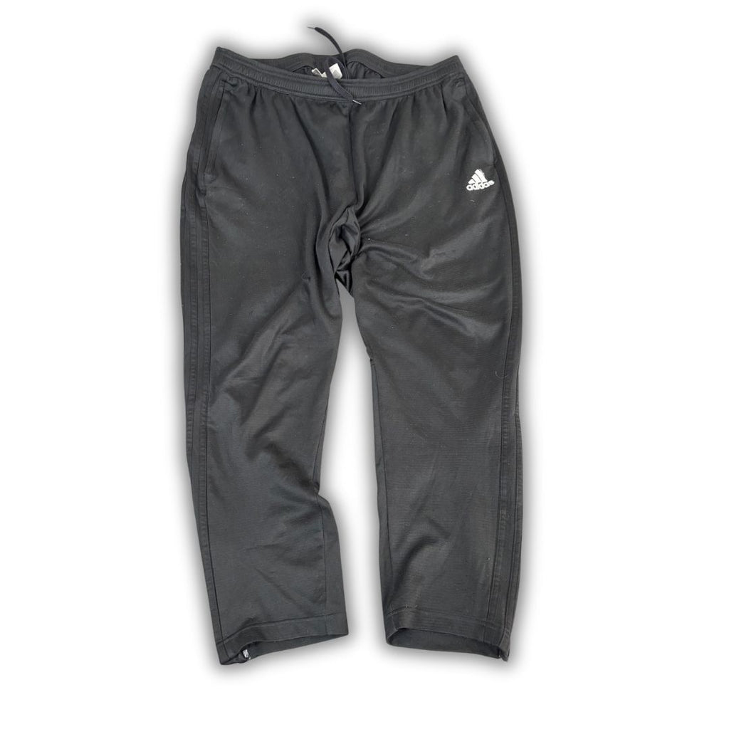 Vintage Y2K Adidas Track Pants Men's XL Black 3 Stripe Logo Mesh Texutre Jogger Tapered