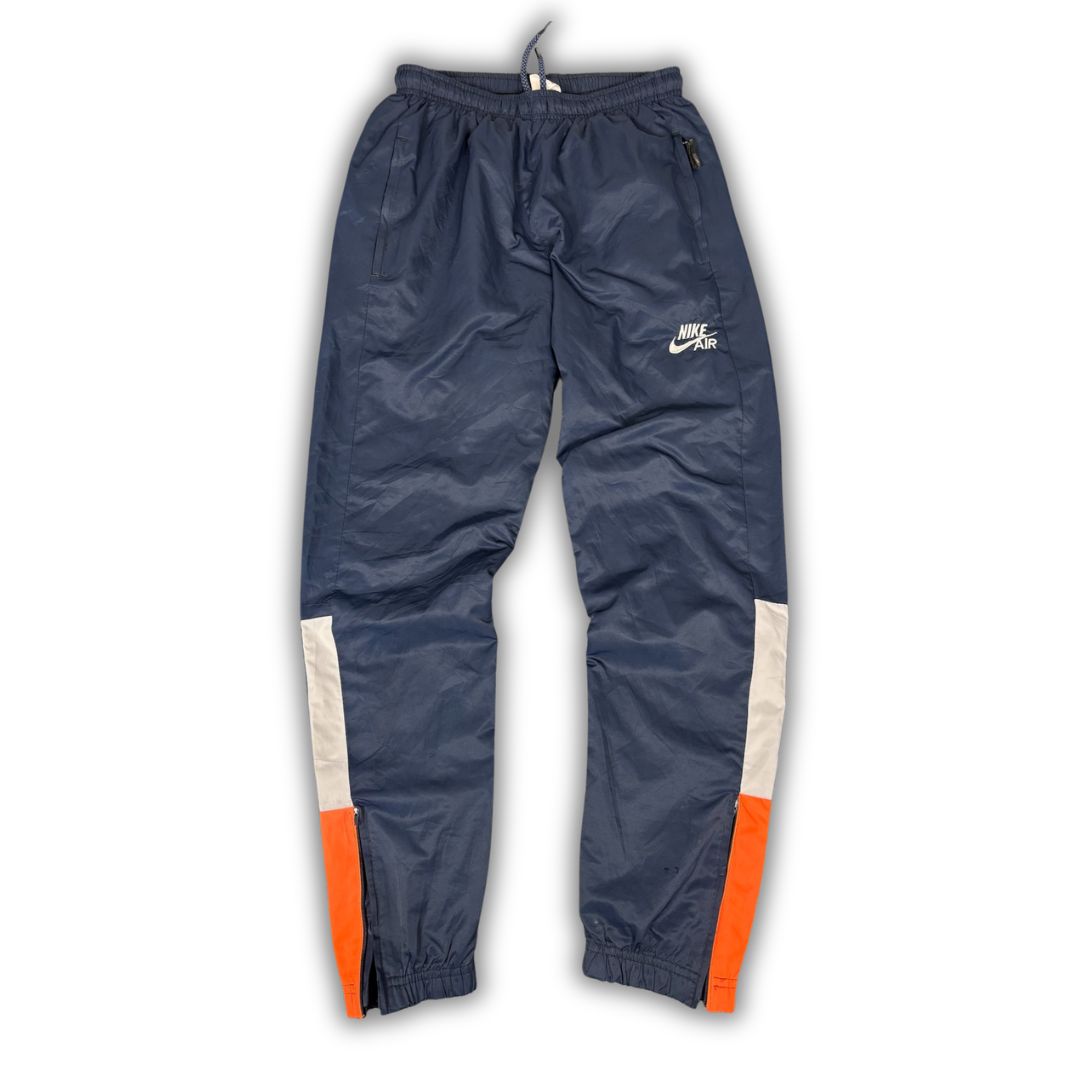 Vintage 90's Nike Air Track Pants Men's S Navy Orange White Joggers Tapered