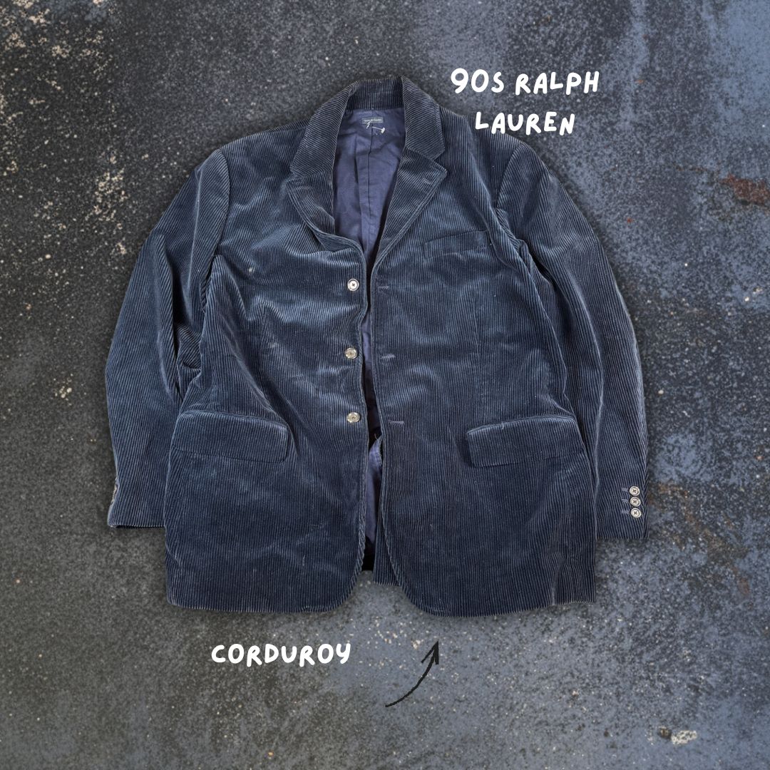Vintage 90s Ralph Lauren Corduroy Jacket Size XL