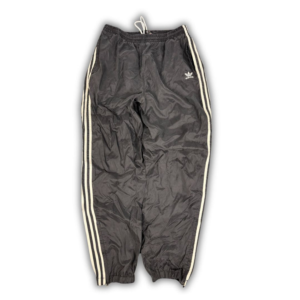 Vintage 90's Adidas Track Pants Men's L black white 3 stripe logo lightweight joggers