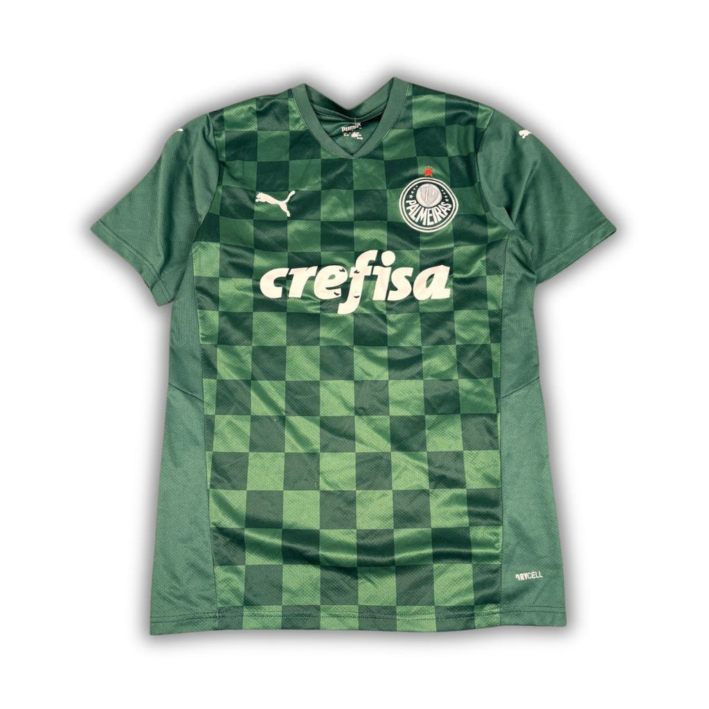Modern Puma Jersey Men's S Green Palmeiras Football Club Brazil V-Neck
