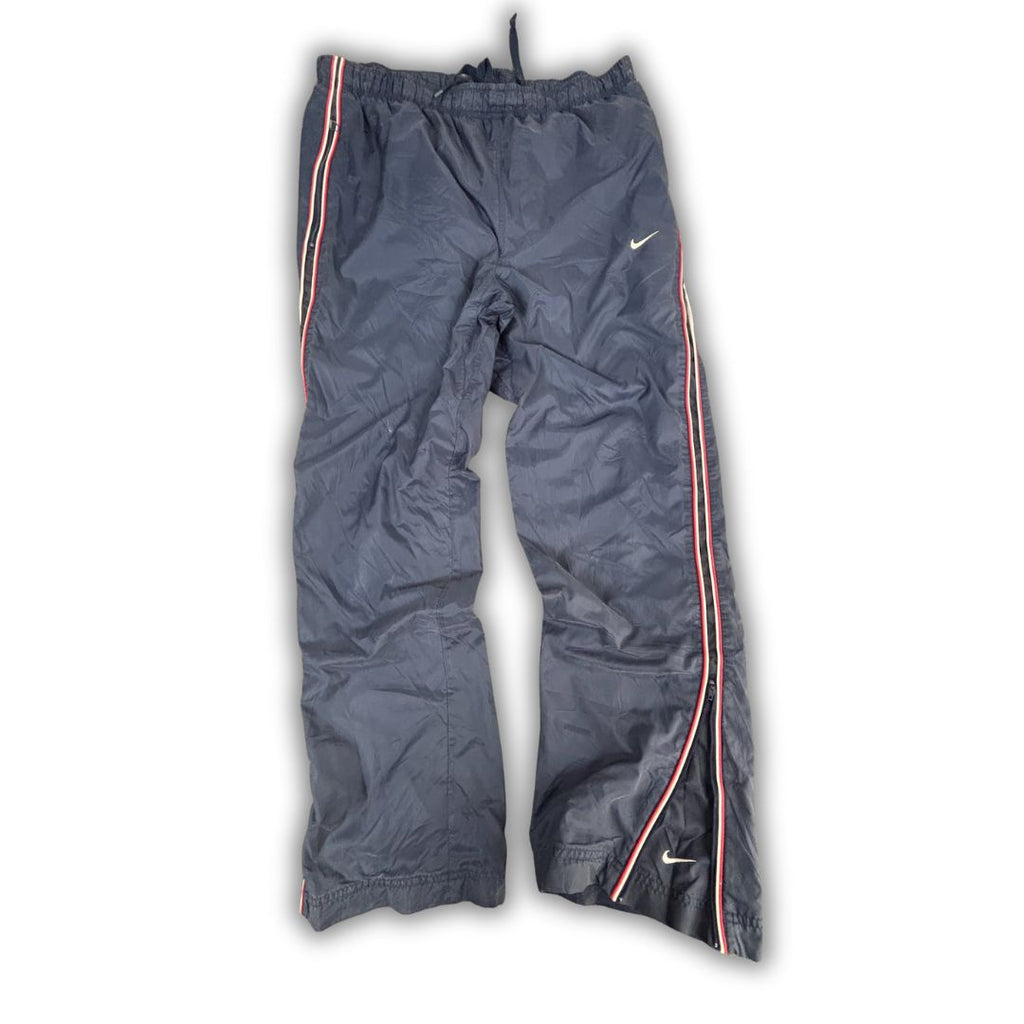 Vintage Y2K Nike Track Pants Men's L Navy Red White Piping Ankle Swoosh Joggers