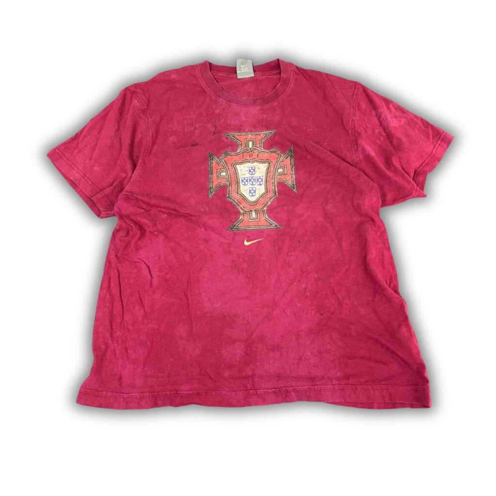 Vintage Y2K Nike T-shirt Men's L Red Portugal Football Shirt Tee Crew Neck