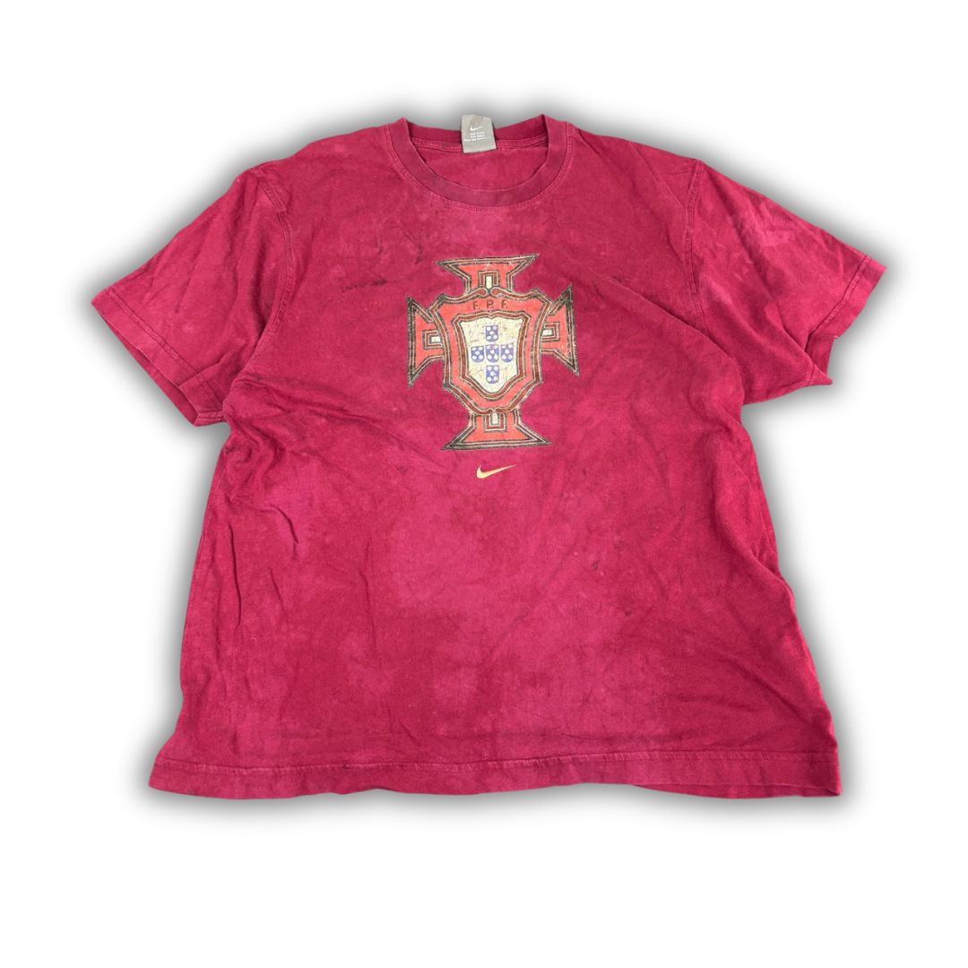 Vintage Y2K Nike T-shirt Men's L Red Portugal Football Shirt Tee Crew Neck