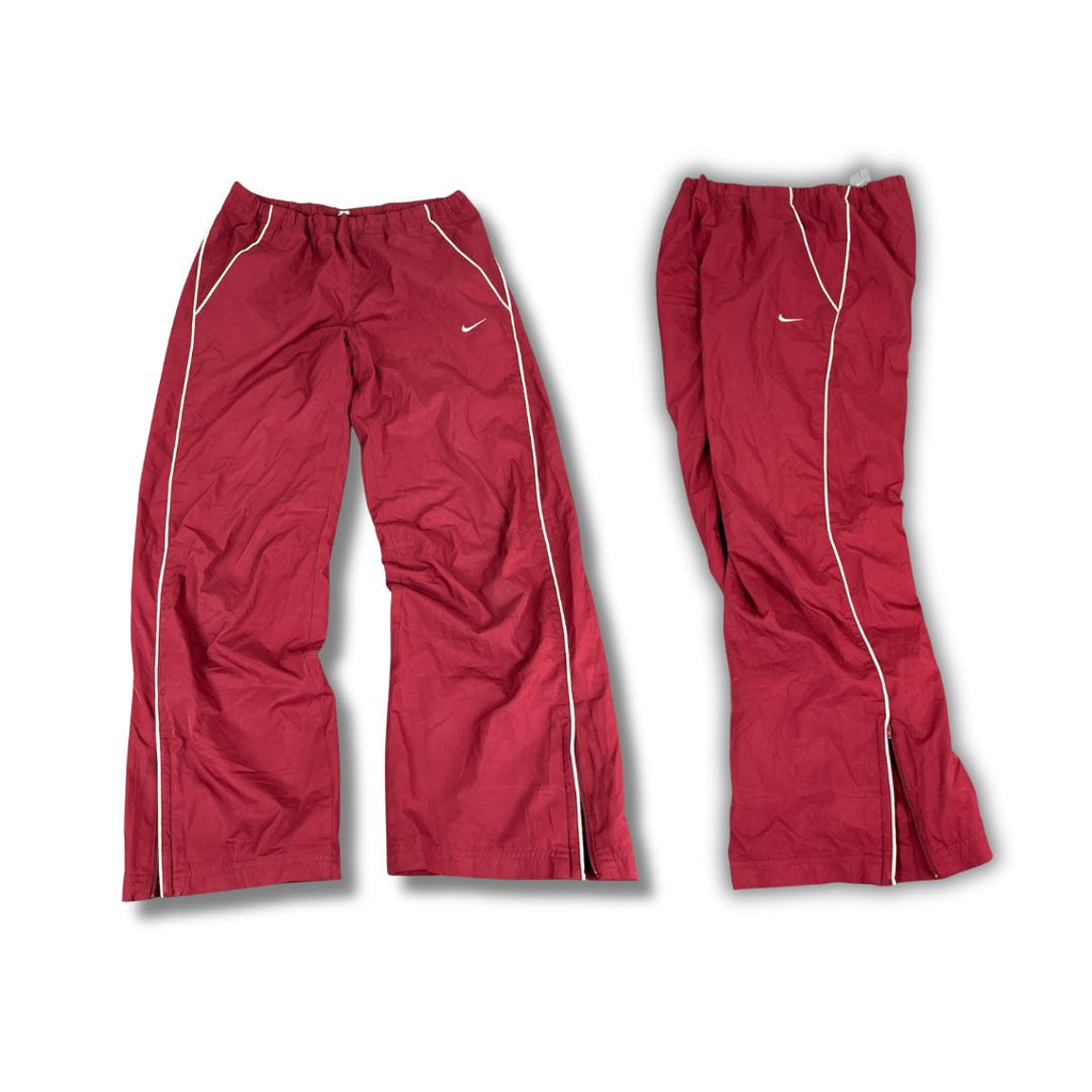 Vintage Y2K Nike Track Pants Women's S Red White Piping Swoosh Joggers Bottoms