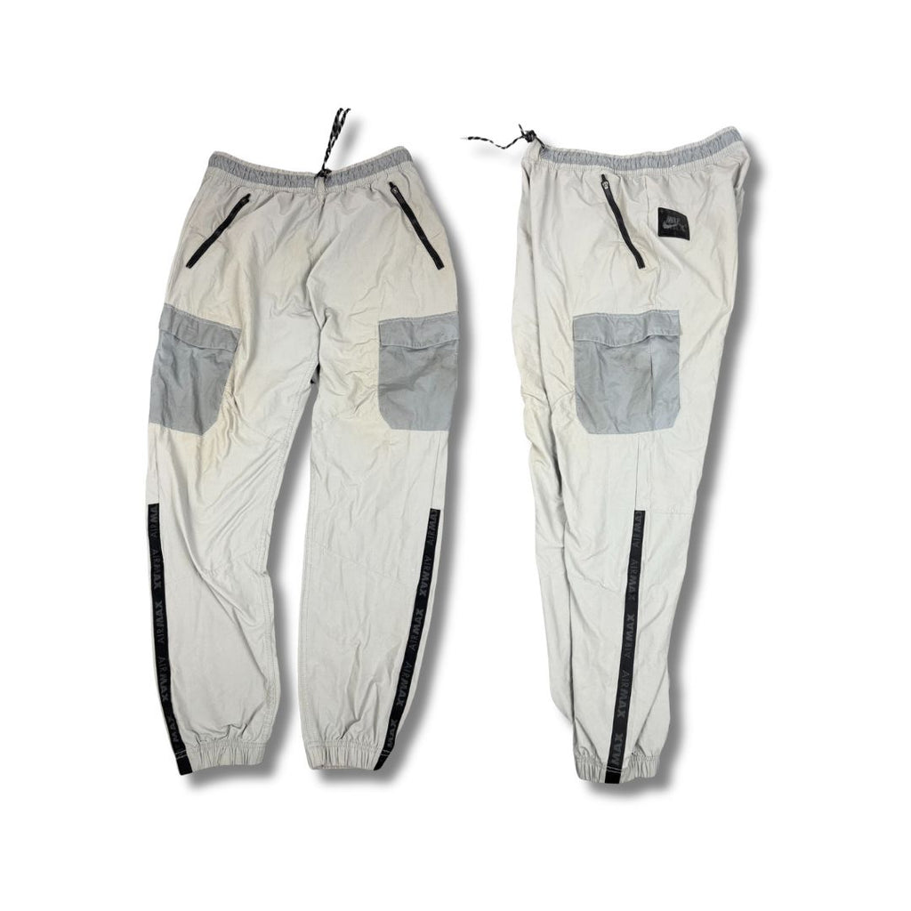 Nike Cargo Track Pants Men's L Grey Black Air Max Hologram Tape Spell Out