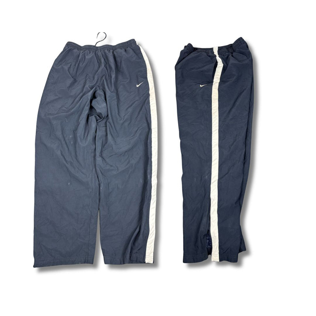 Classic Nike Track Pants Men's XL Navy White Panel Swoosh Baggy Joggers