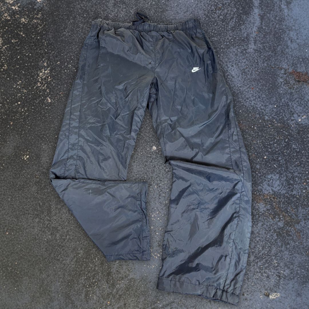 Vintage Y2K Nike Track Pants Men’s M White Grey Blue Bungee Baggy Wide Leg